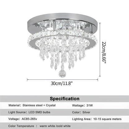 Luxury Crystal Chandelier with Remote Control - Homevalley.co.uk