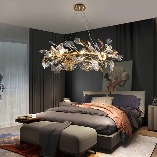 Luxury Crystal Leaf Chandelier - Homevalley.co.uk