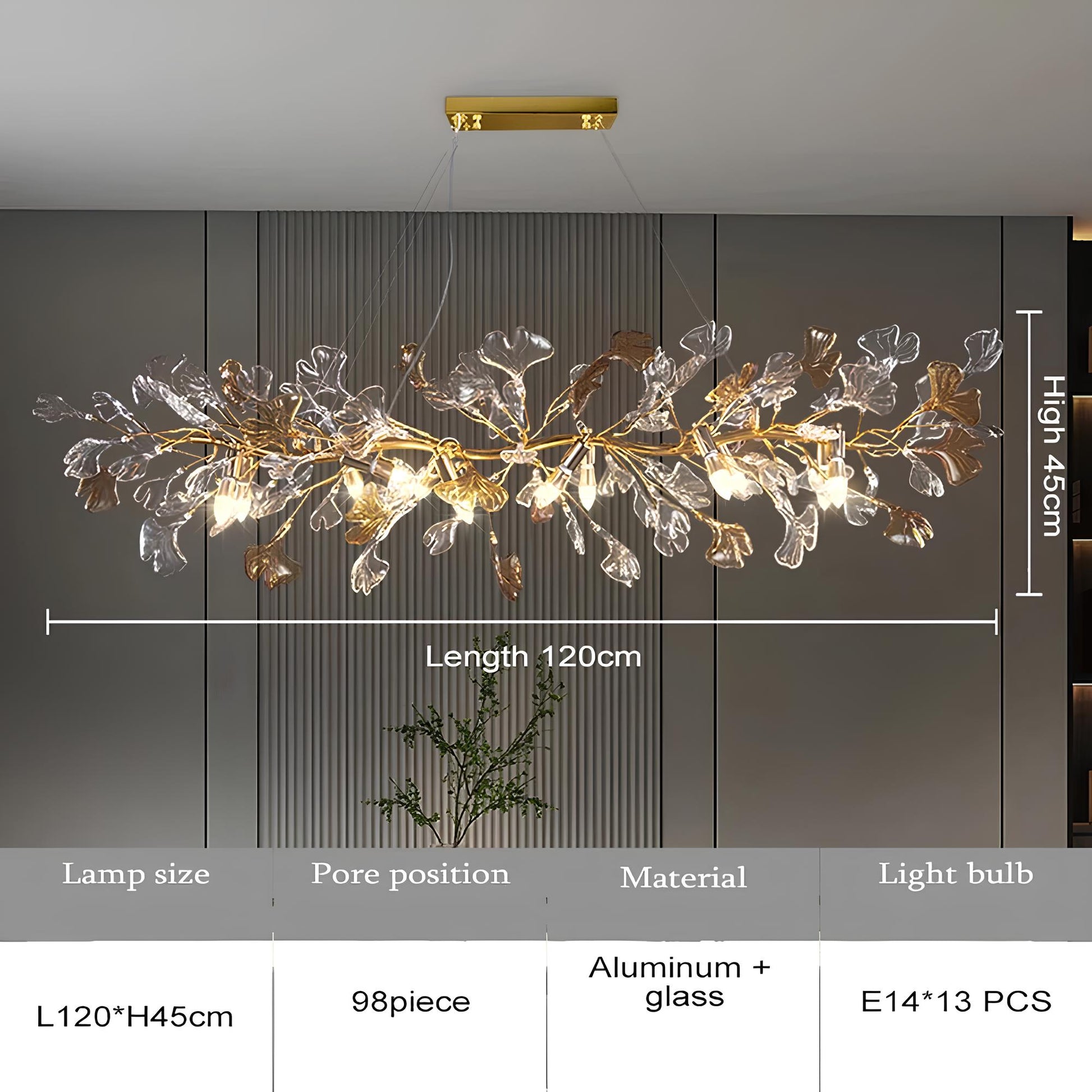 Luxury Crystal Leaf Chandelier - Homevalley.co.uk