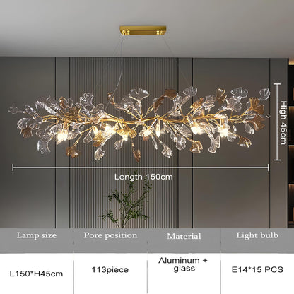 Luxury Crystal Leaf Chandelier - Homevalley.co.uk