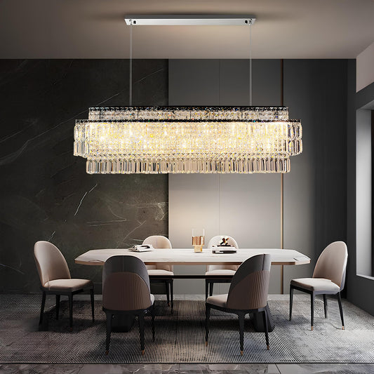 Luxury Crystal Rectangle Chandelier - Homevalley.co.uk