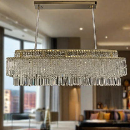 Luxury Crystal Rectangle Chandelier - Homevalley.co.uk