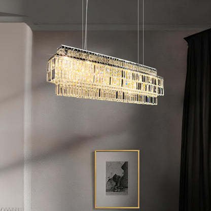 Luxury Crystal Rectangle Chandelier - Homevalley.co.uk