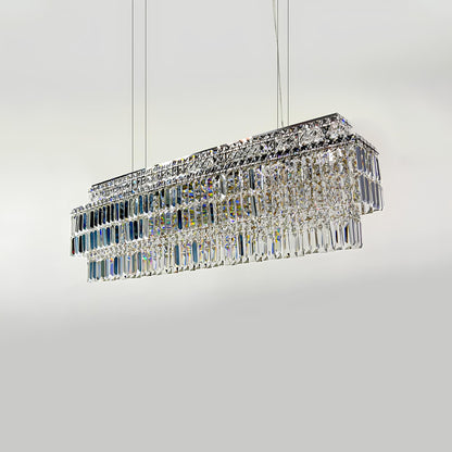 Luxury Crystal Rectangle Chandelier - Homevalley.co.uk