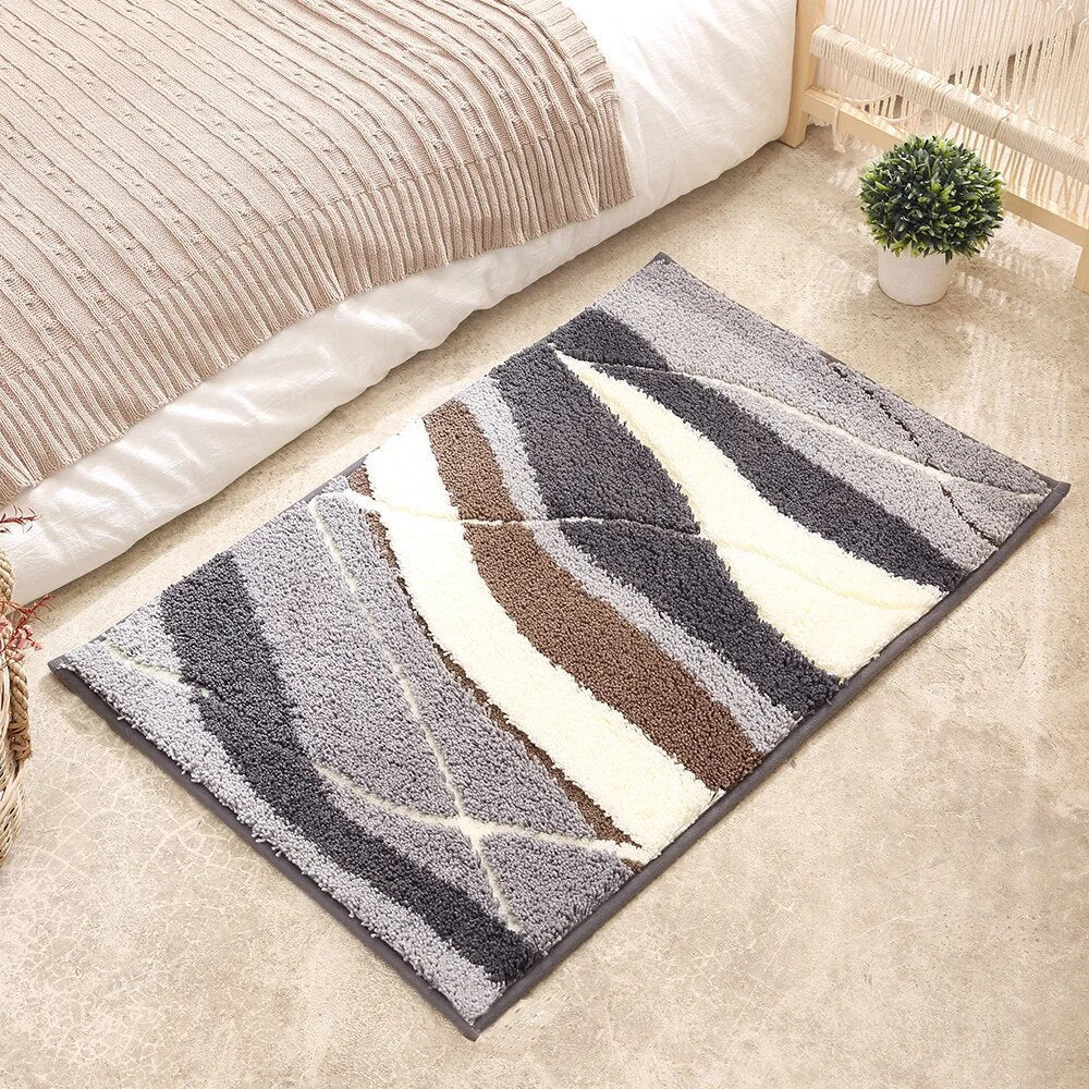 Luxury Leaves Absorbent Non-Slip Bathroom Mat – Elegant, Soft, and Safe for Your Home - Homevalley.co.uk