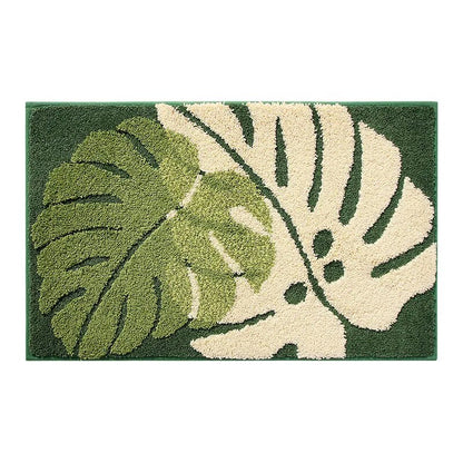 Luxury Leaves Absorbent Non-Slip Bathroom Mat – Elegant, Soft, and Safe for Your Home - Homevalley.co.uk