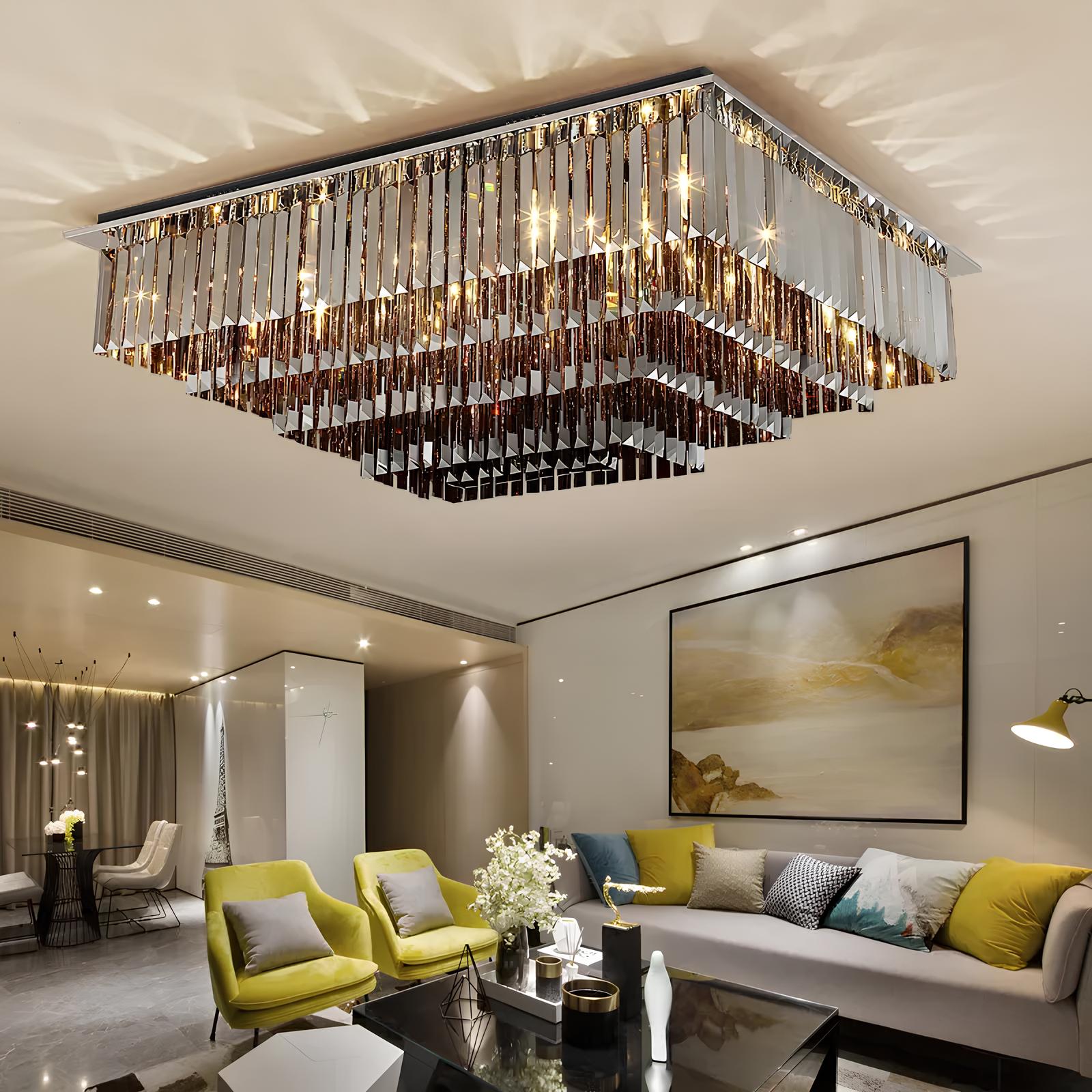 Luxury Square Shape Ceiling Chandelier - Homevalley.co.uk