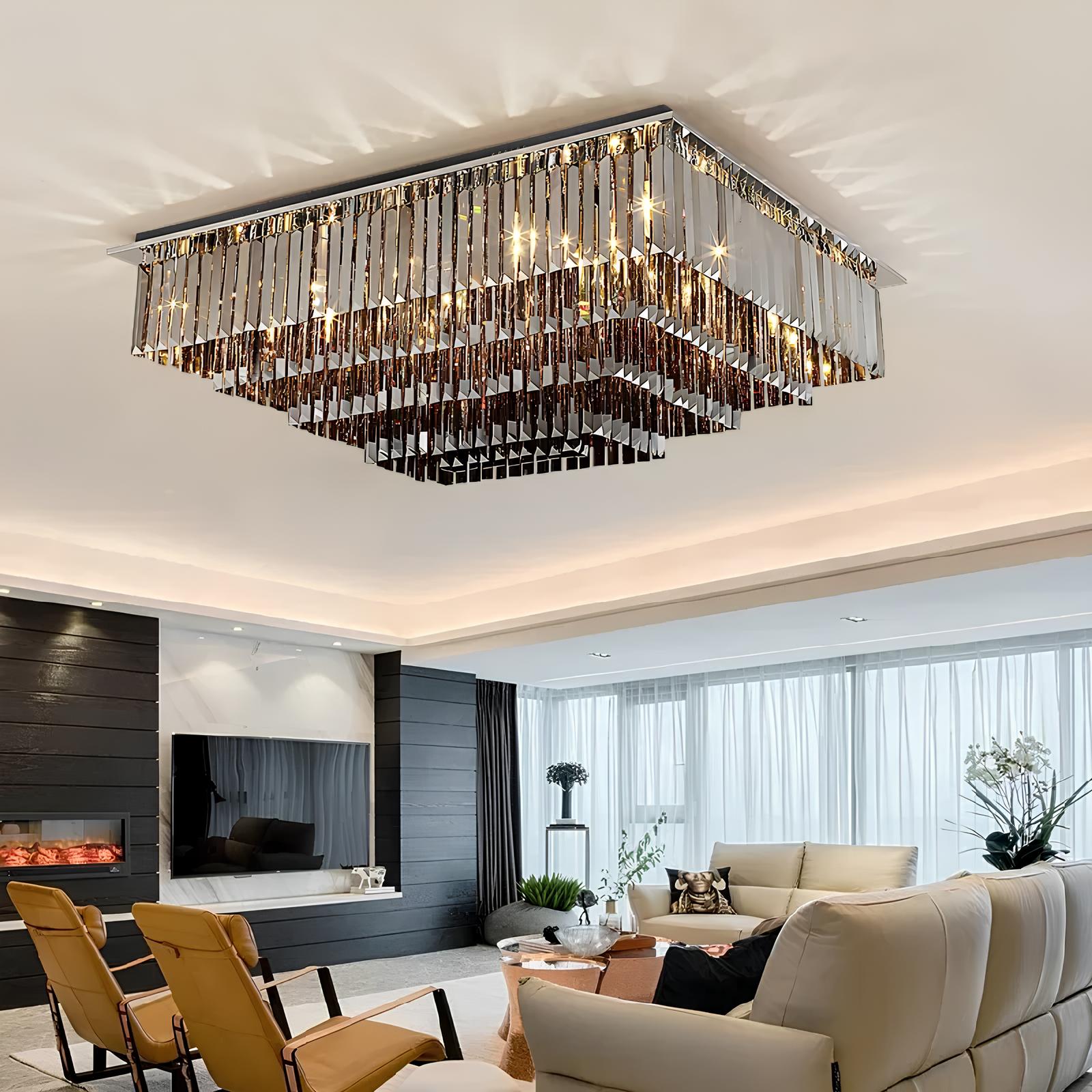 Luxury Square Shape Ceiling Chandelier - Homevalley.co.uk