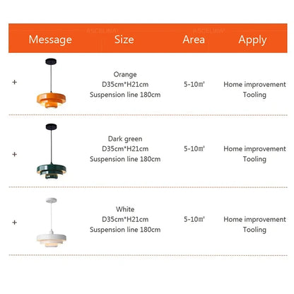 Macaron Carbon Steel Aluminum Nordic LED Pendant Light - Homevalley.co.uk