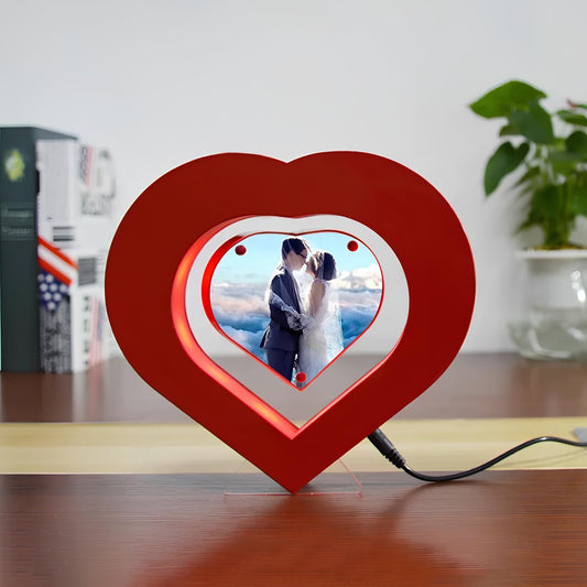 Magnetic Levitating Floating Heart Shaped Photo Frame Valentine's Day - Homevalley.co.uk