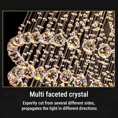 Magnificent Hotel Lobby Staircase Crystal Chandelier - Homevalley.co.uk