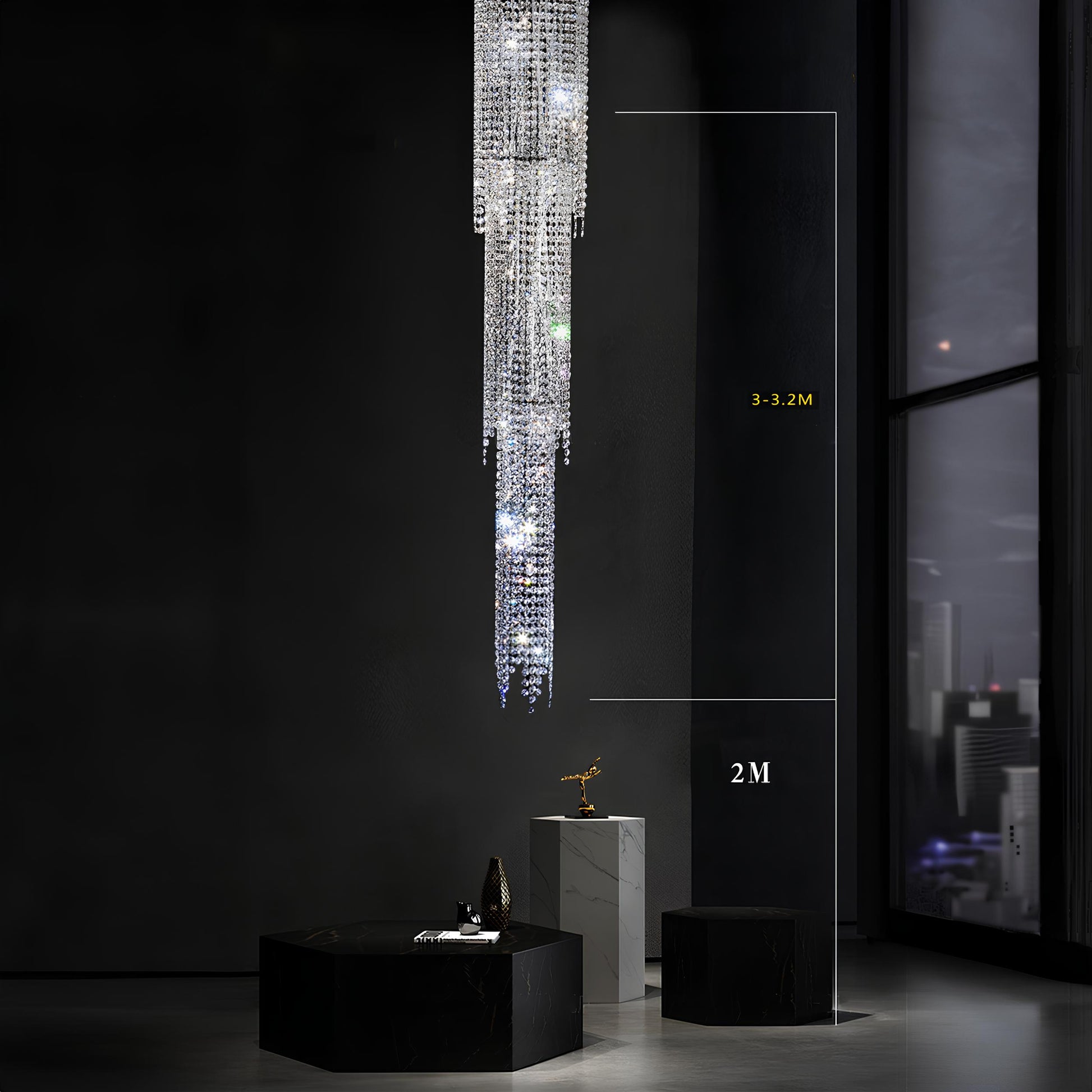 Magnificent Staircase Crystal Chandelier - Homevalley.co.uk