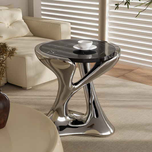 Marble Electroplated Coffee Table - Homevalley.co.uk