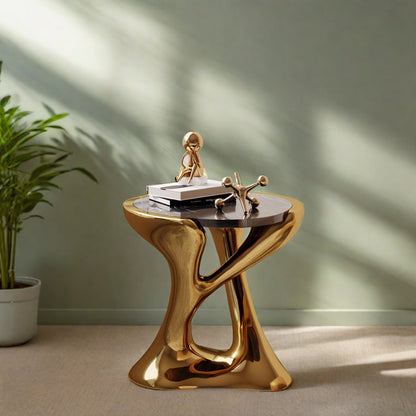 Marble Electroplated Coffee Table - Homevalley.co.uk