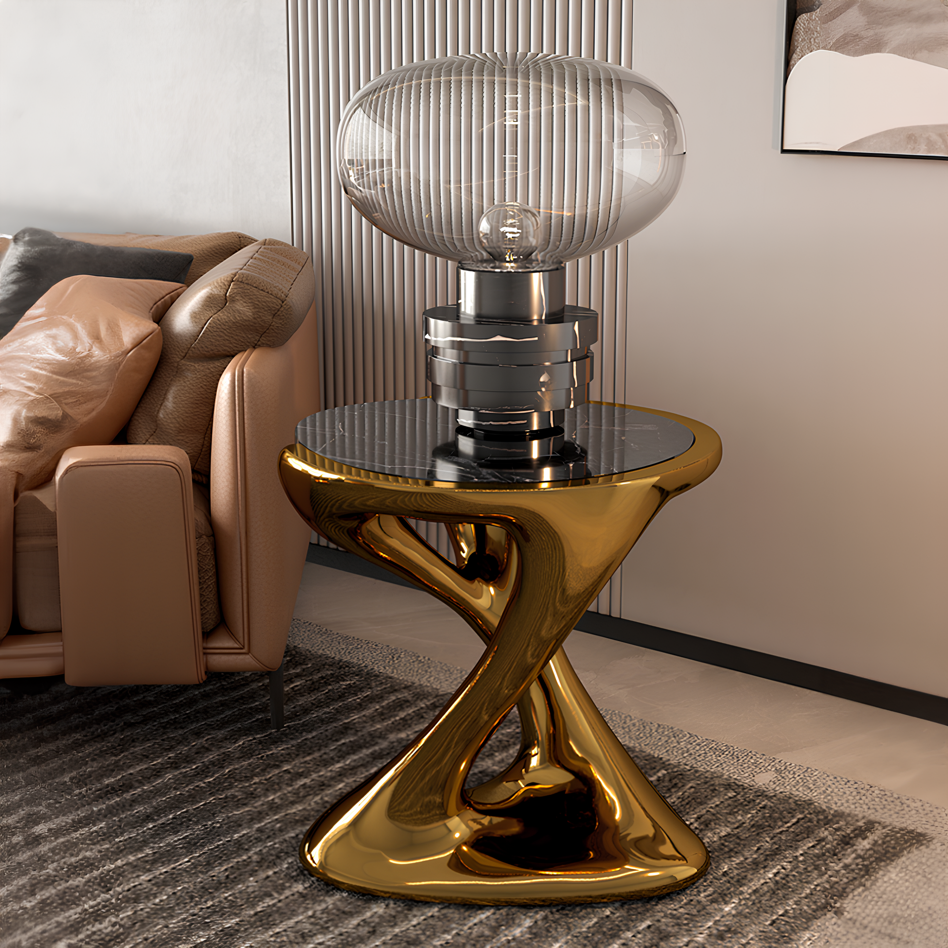 Marble Electroplated Coffee Table - Homevalley.co.uk