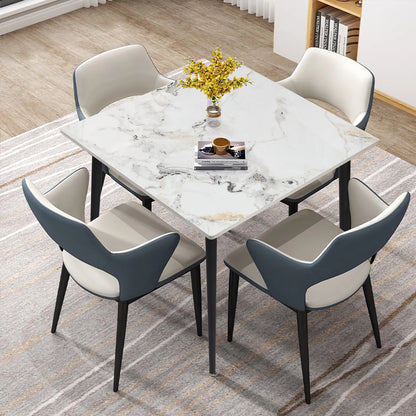 Marble Slate Kitchen Dining Table with Sintered Stone Top - Homevalley.co.uk