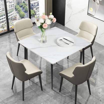 Marble Slate Kitchen Dining Table with Sintered Stone Top - Homevalley.co.uk