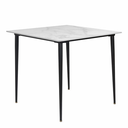 Marble Slate Kitchen Dining Table with Sintered Stone Top - Homevalley.co.uk