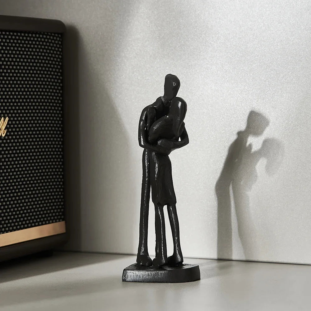 Metal Figurine Love Couple Statue Ornament - Homevalley.co.uk