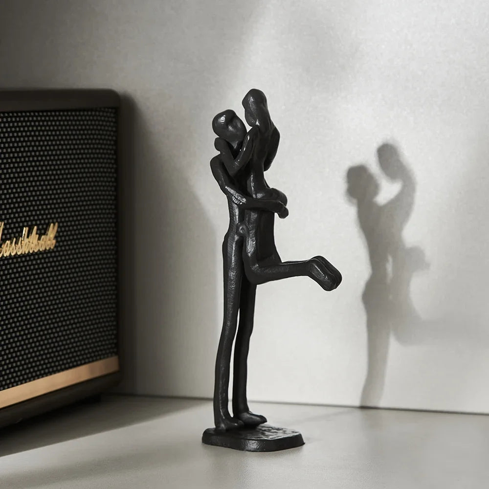 Metal Figurine Love Couple Statue Ornament - Homevalley.co.uk