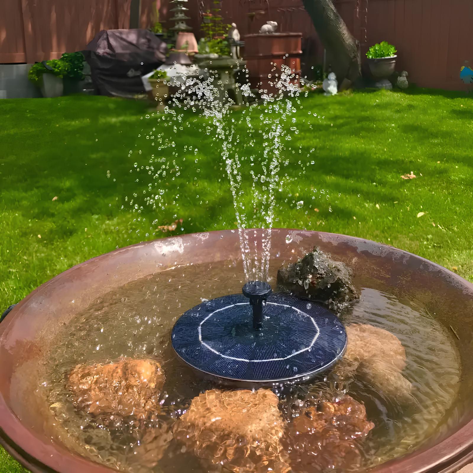 Mini Solar Water Fountain Pool Pond - Homevalley.co.uk
