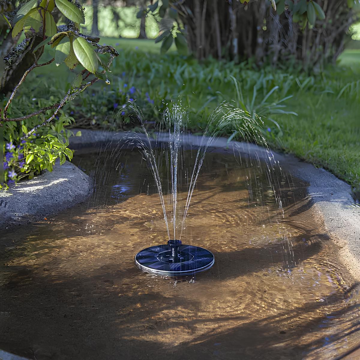Mini Solar Water Fountain Pool Pond - Homevalley.co.uk