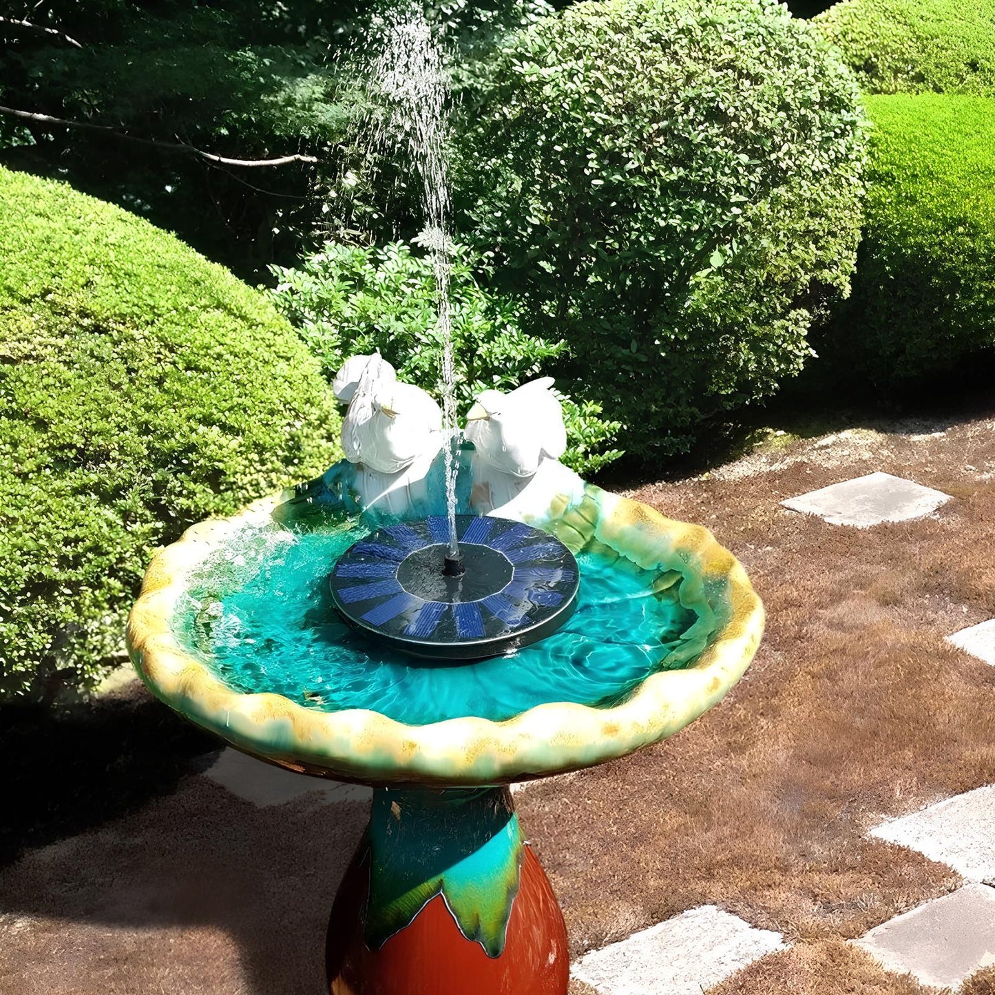 Mini Solar Water Fountain Pool Pond - Homevalley.co.uk