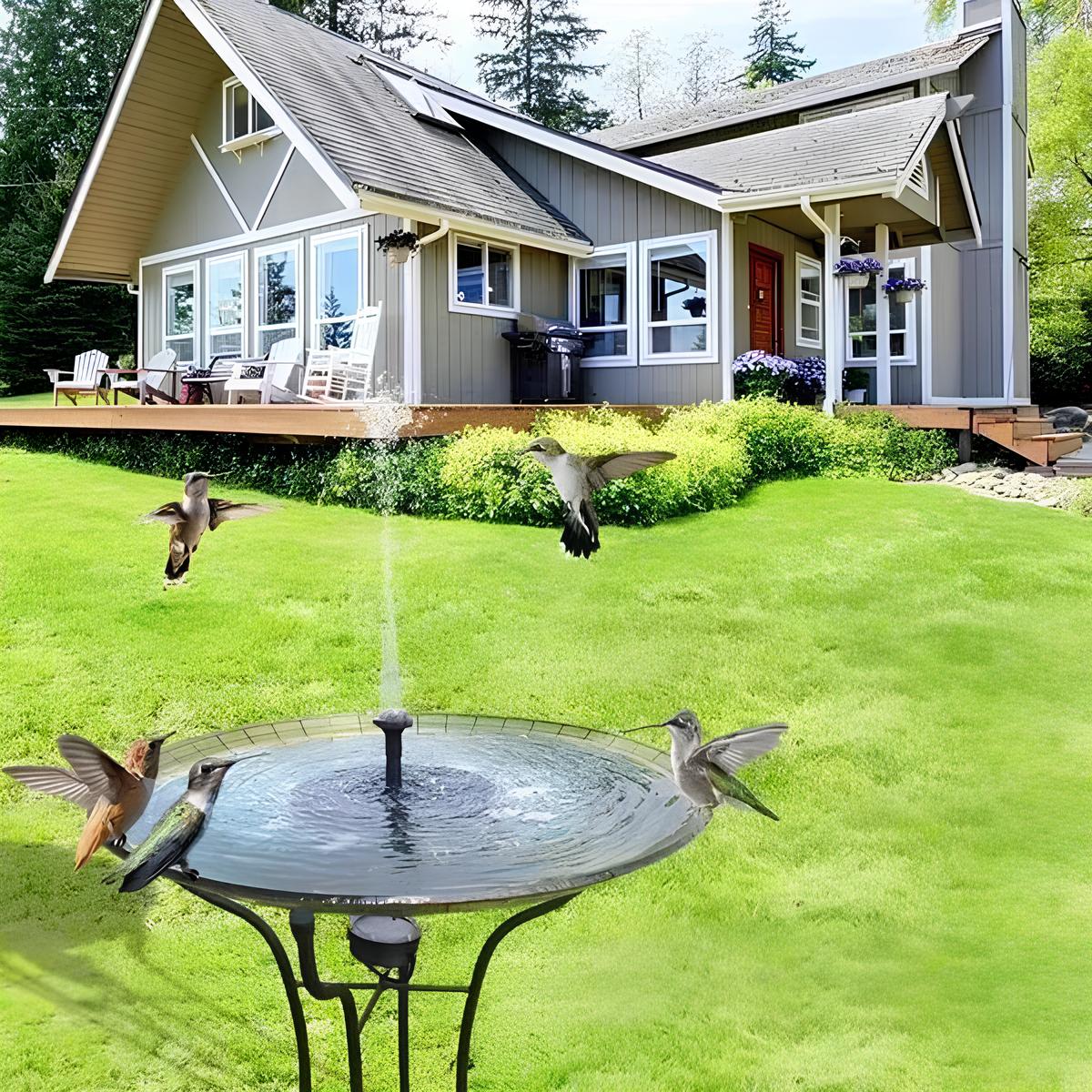 Mini Solar Water Fountain Pool Pond - Homevalley.co.uk