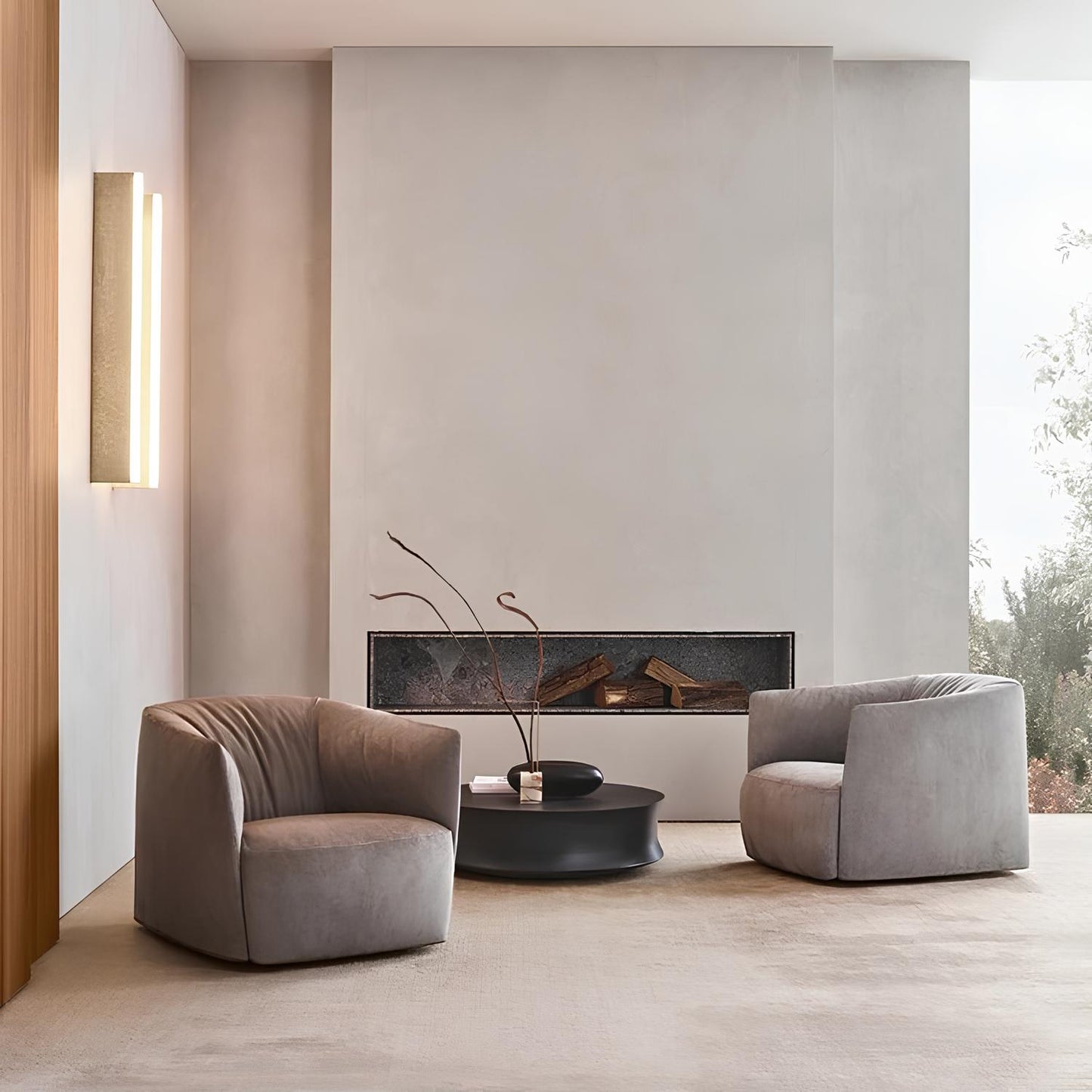 Minimalistic Modern Round Black Coffee Table - Homevalley.co.uk