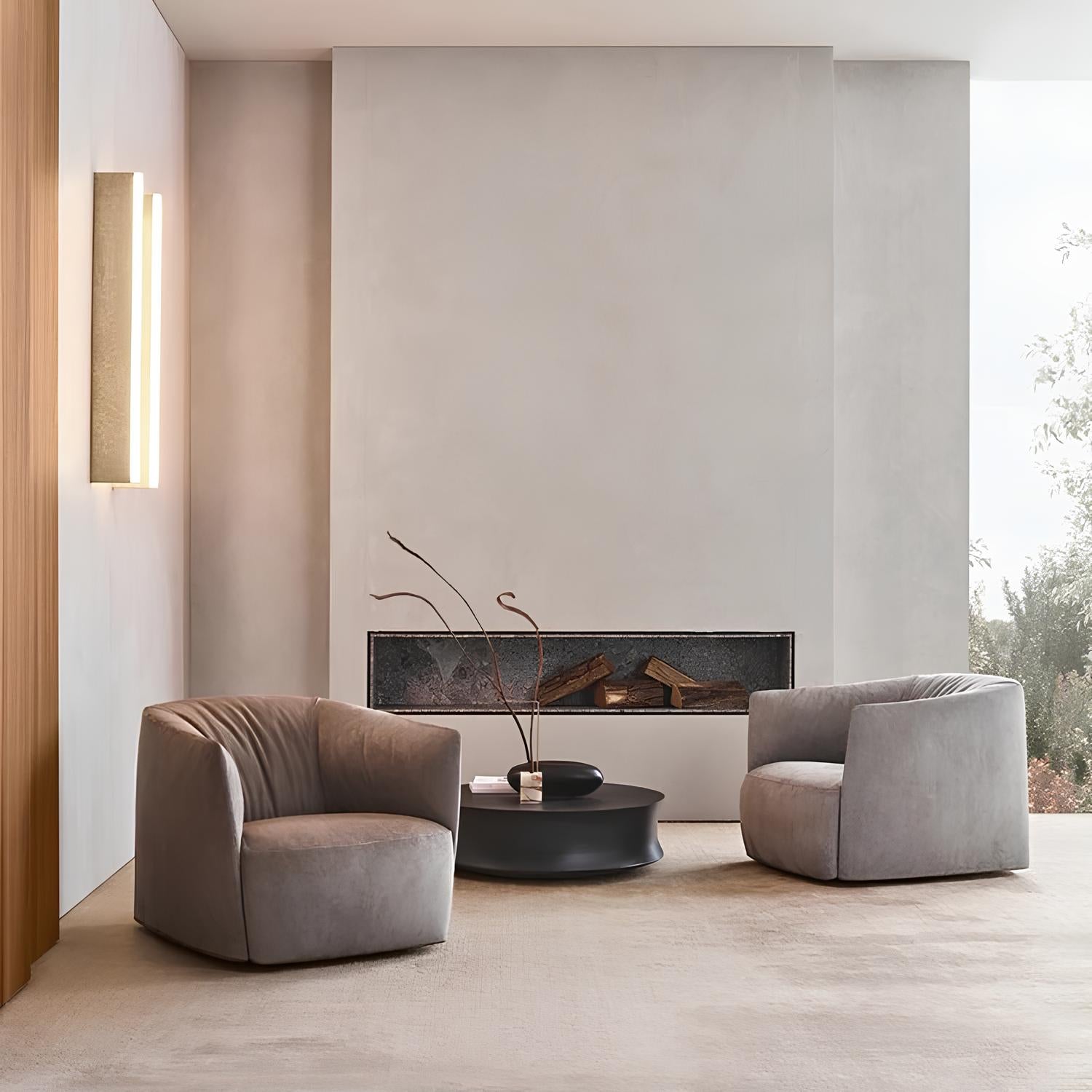 Minimalistic Modern Round Black Coffee Table - Homevalley.co.uk