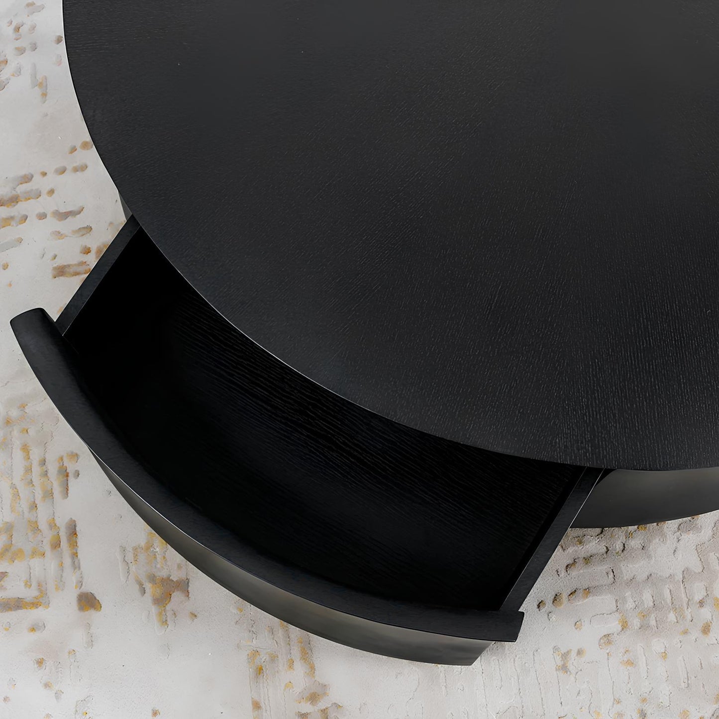 Minimalistic Modern Round Black Coffee Table - Homevalley.co.uk