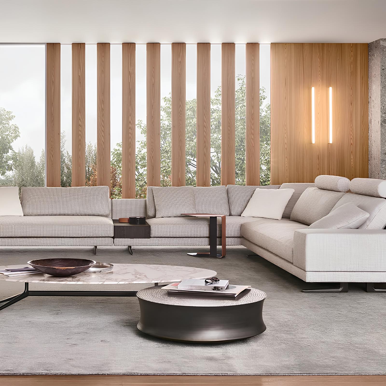 Minimalistic Modern Round Black Coffee Table - Homevalley.co.uk