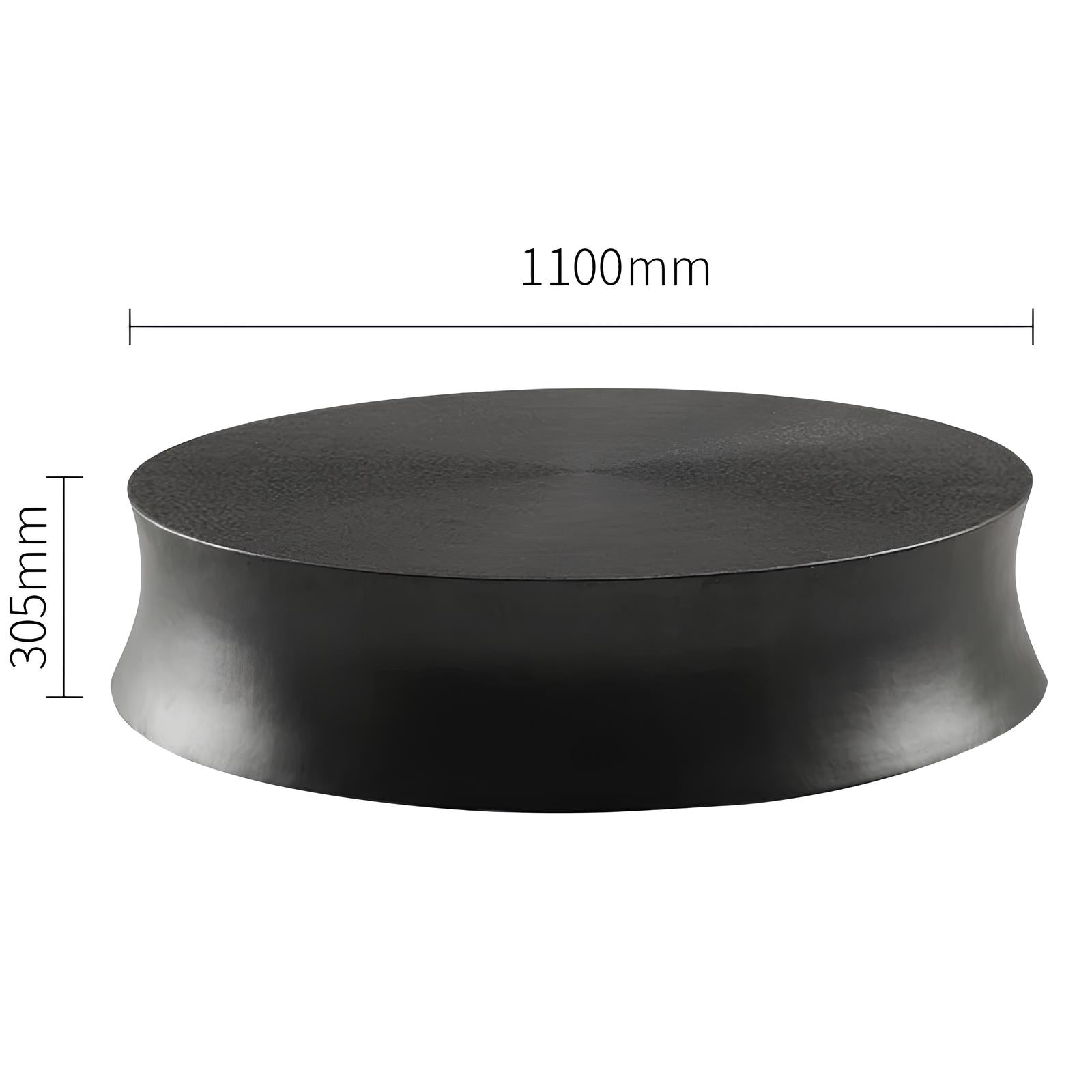 Minimalistic Modern Round Black Coffee Table - Homevalley.co.uk