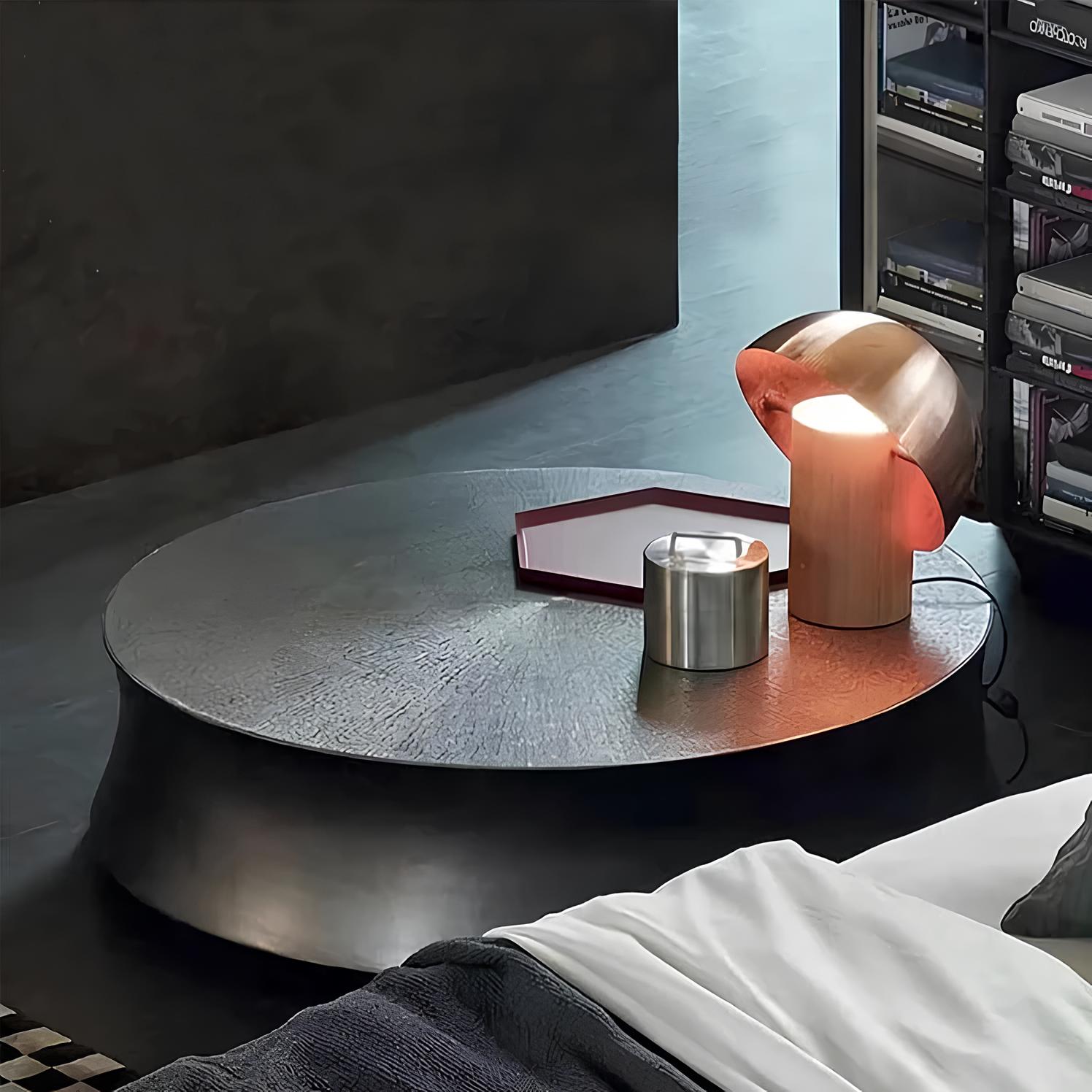 Minimalistic Modern Round Black Coffee Table - Homevalley.co.uk