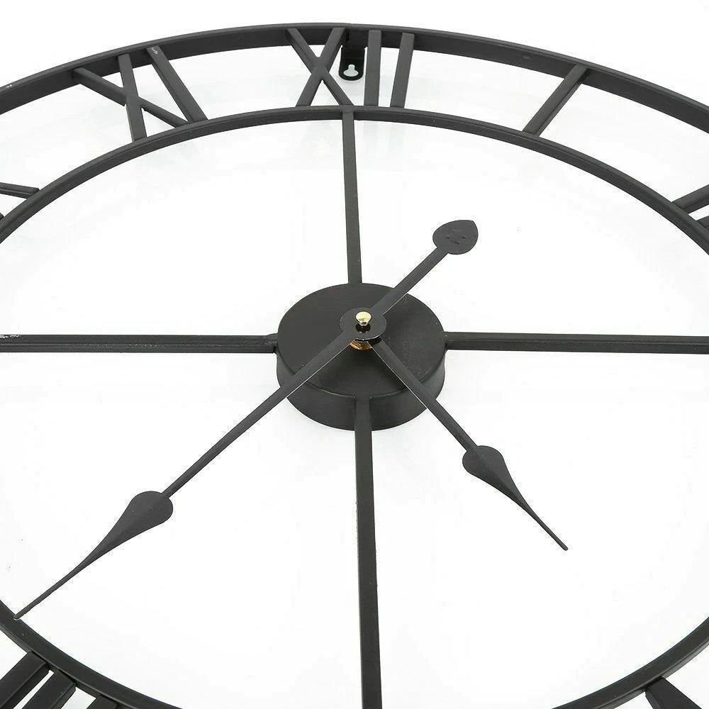Modern 3D Large Wall Clock with Roman Numerals - Homevalley.co.uk