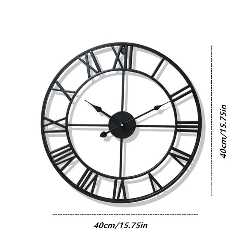 Modern 3D Large Wall Clock with Roman Numerals - Homevalley.co.uk