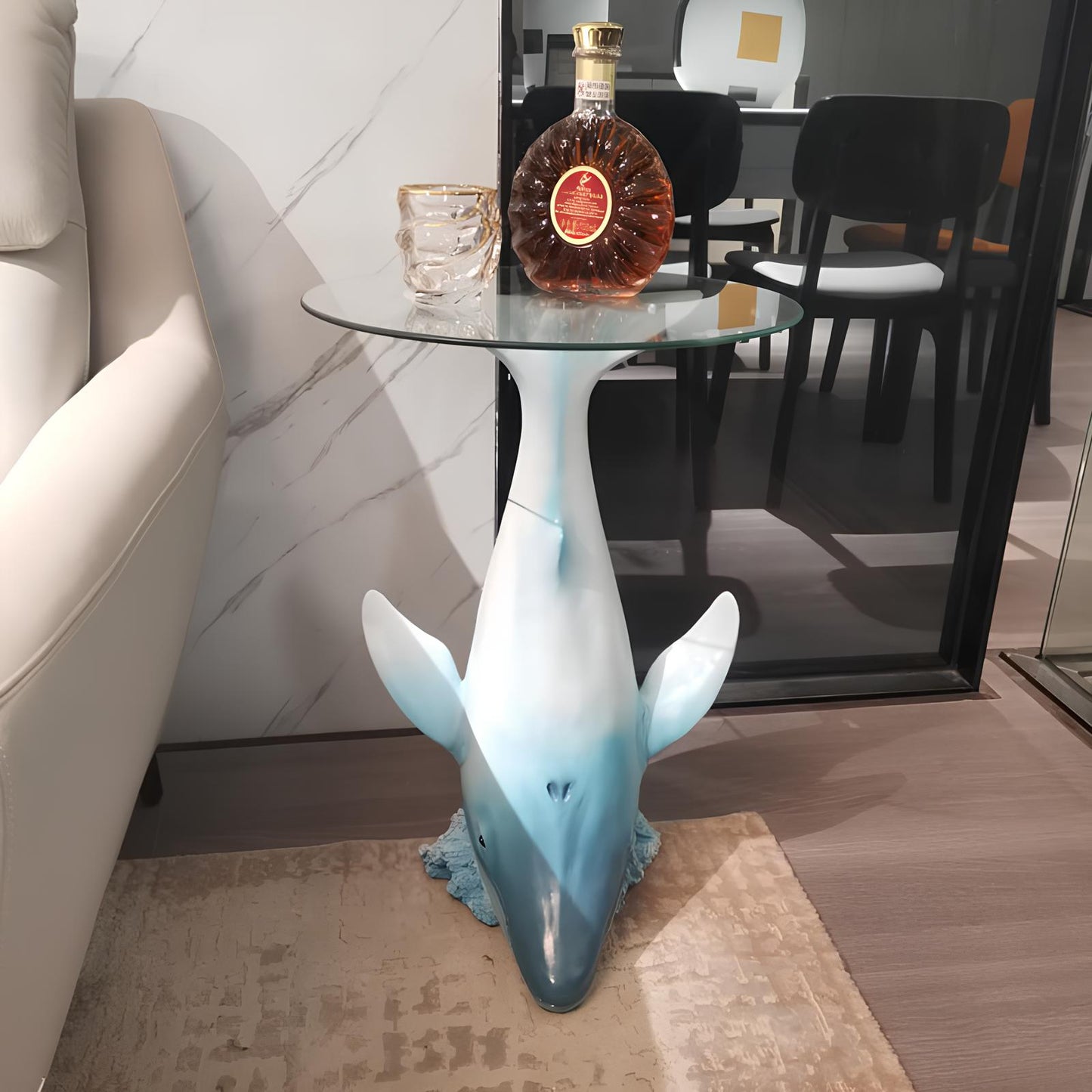 Modern Art Whale Statue Accent Table - Homevalley.co.uk