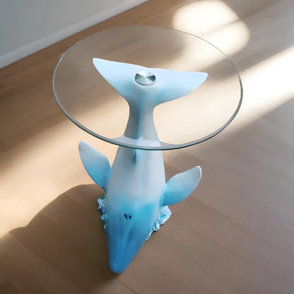 Modern Art Whale Statue Accent Table - Homevalley.co.uk