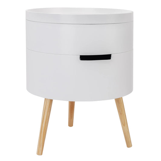 Modern nightstand table cabinet with 2 storage compartments - Homevalley.co.uk