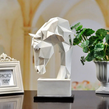 Modern Nordic Resin Horse Head Ornament Figurine - Homevalley.co.uk
