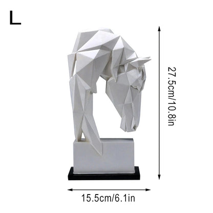Modern Nordic Resin Horse Head Ornament Figurine - Homevalley.co.uk
