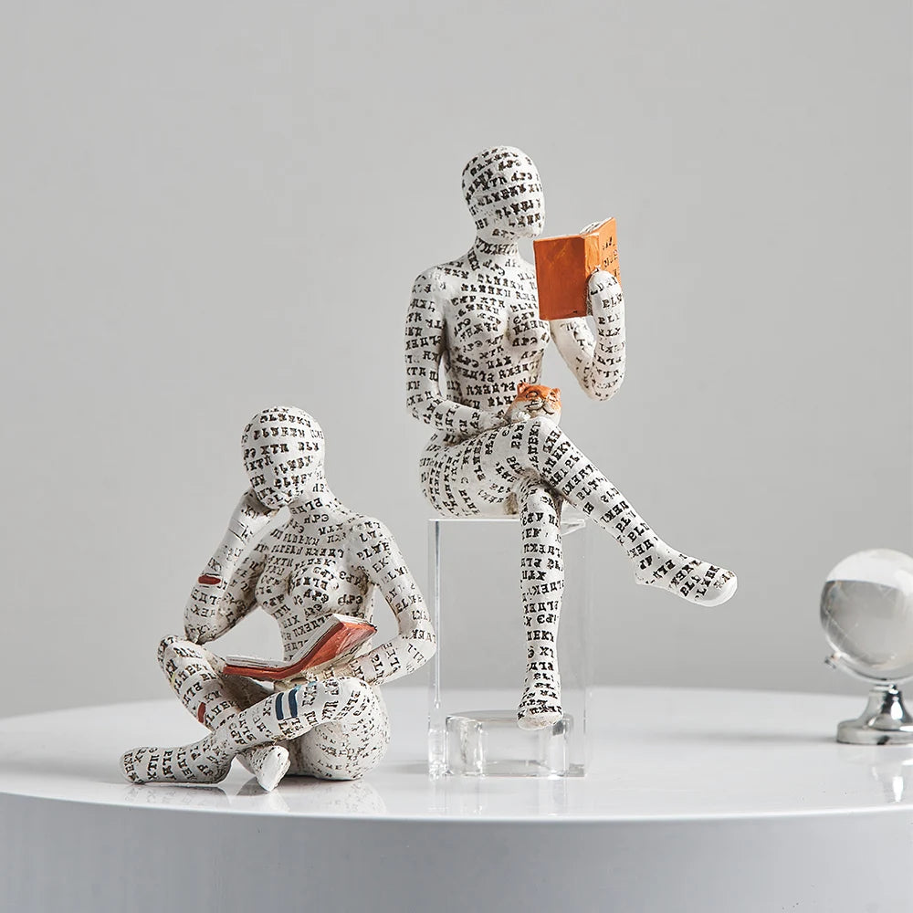 Modern Reading Egyptian Mummy Ornament Figurine - Homevalley.co.uk