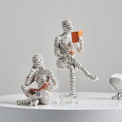 Modern Reading Egyptian Mummy Ornament Figurine - Homevalley.co.uk