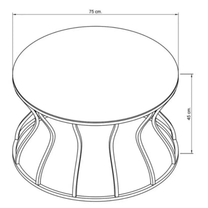 Modern Round Coffee Table with Durable Mirror Surface - Homevalley.co.uk