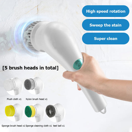 Multifunctional USB Rechargeable Electric Rotary Cleaning Brush - Homevalley.co.uk