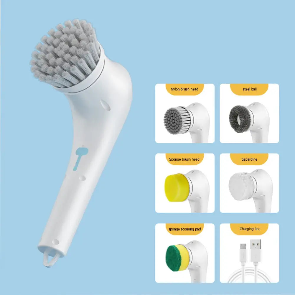 Multifunctional USB Rechargeable Electric Rotary Cleaning Brush - Homevalley.co.uk