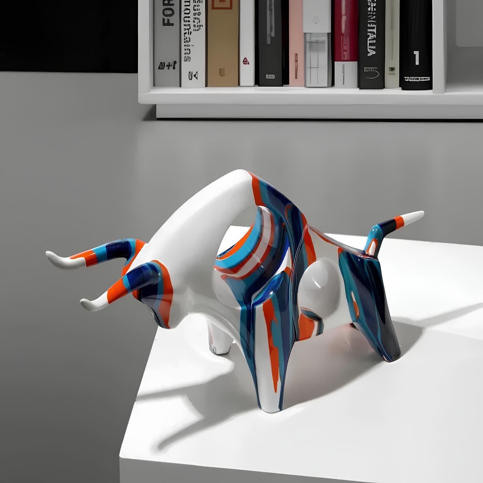 Nordic Cow Bull Ornament Sculpture Figurine - Homevalley.co.uk
