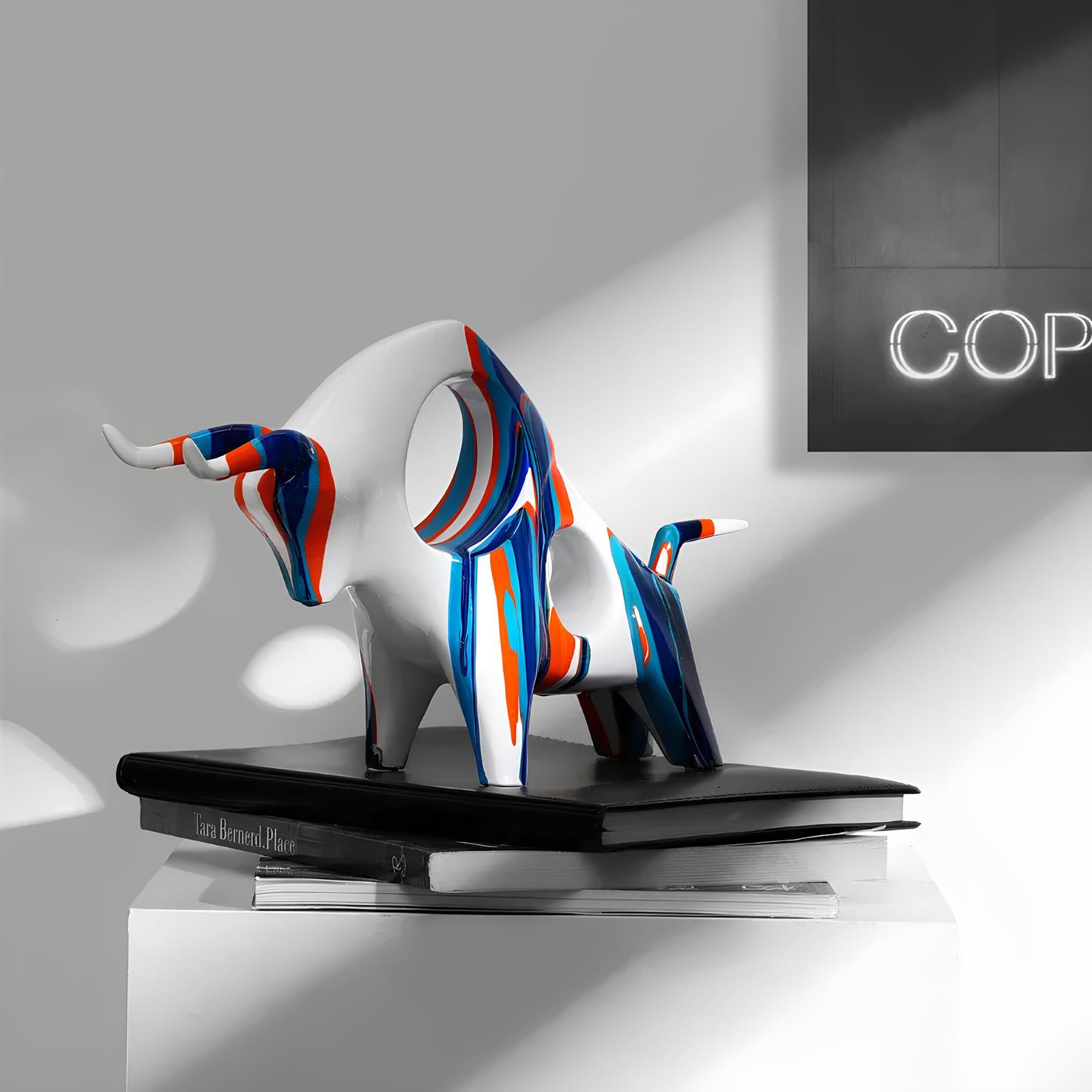 Nordic Cow Bull Ornament Sculpture Figurine - Homevalley.co.uk