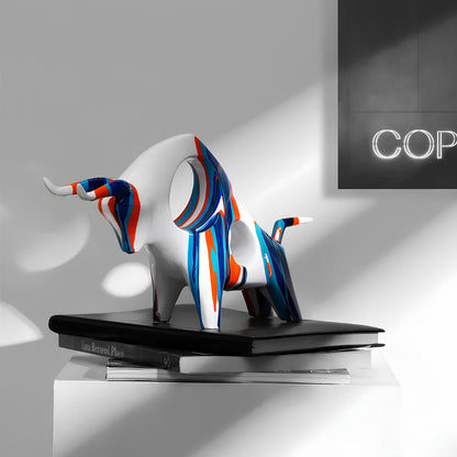 Nordic Cow Bull Ornament Sculpture Figurine - Homevalley.co.uk