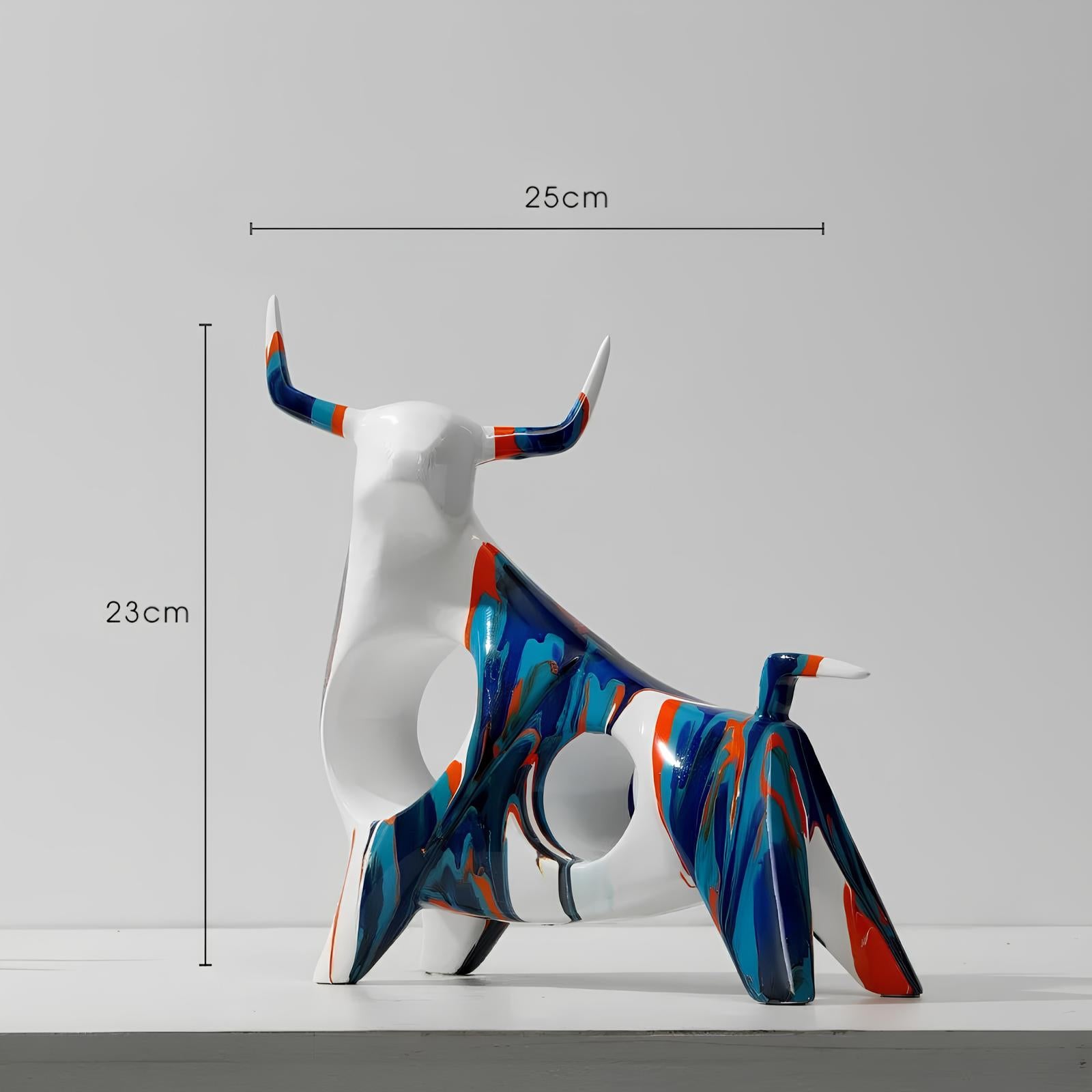 Nordic Cow Bull Ornament Sculpture Figurine - Homevalley.co.uk